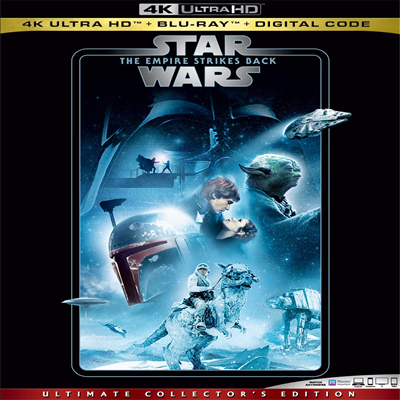 Star Wars: Empire Strikes Back (Ÿ Ǽҵ 5 -  ) (4K Ultra HD+Blu-ray)(ѱ۹ڸ)