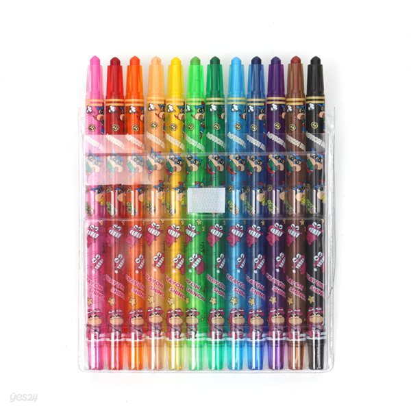 짱구 슬라이더 색연필 12색세트/ 학용품 색연필세트