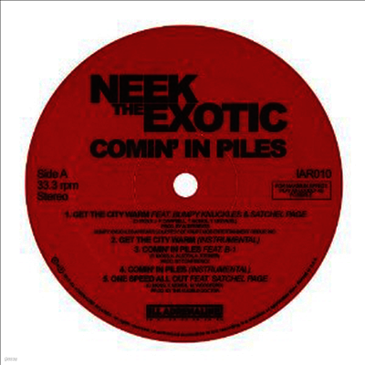 Neek The Exotic — Comin In Piles (Ep) 앨범 커버