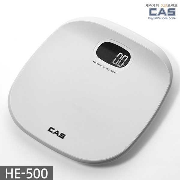 카스(CAS) 퓨어화이트 디지털 체중계 HE-500