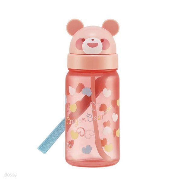 스케이터 크레용 베어 걸 페이스 스트로 보틀 350ML