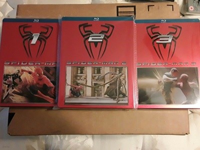 스파이더맨 1,2,3 일본 스틸북 Spiderman Blu Ray Japan Steelbook Trilogy