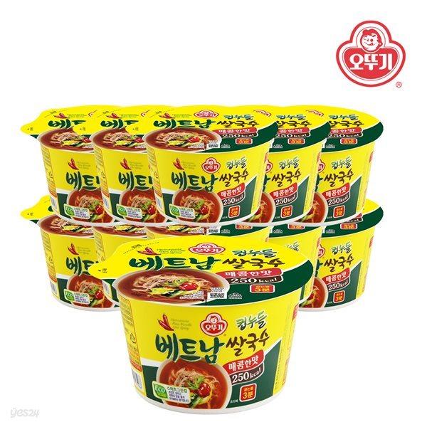 오뚜기 컵누들 베트남쌀국수 매콤한맛 용기 86g x 12개(1박스)