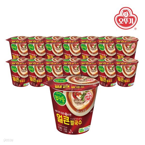오뚜기 컵누들 얼큰쌀국수 컵 37.8g x 15개(1박스)