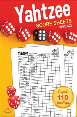 Yahtzee Score Sheets: TRAVEL SIZE Score Pads / Book