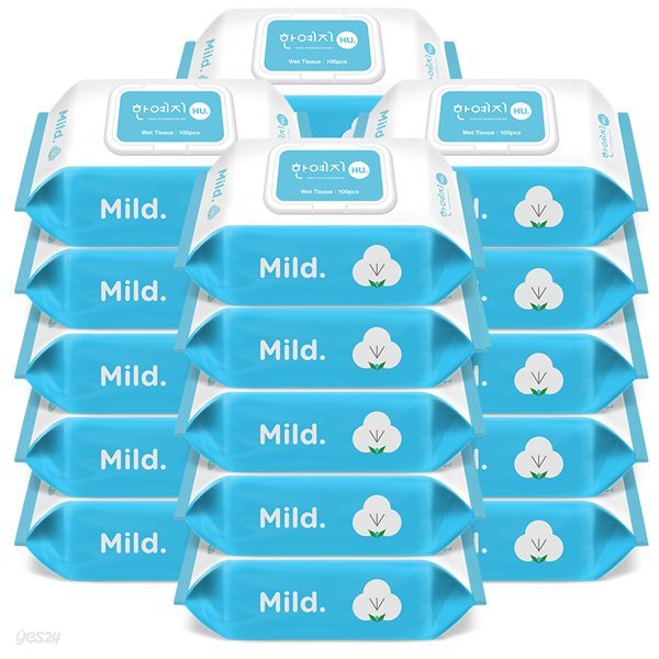 한예지 휴마일드 물티슈 100매 10팩 2박스 20팩