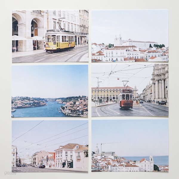 [메리필름] 포르투갈 리스본, 포르투 여행 엽서 set (6장)