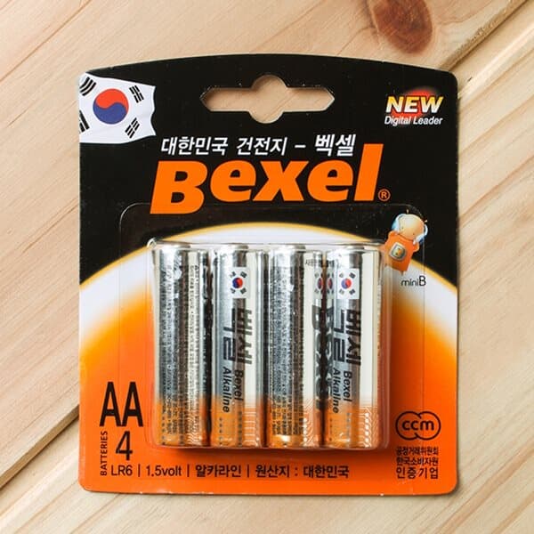 롯데 4p 벡셀 1.5V AA 알카라인 건전지