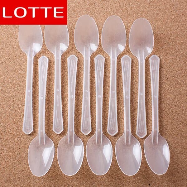 10p 롯데 이라이프 다회용 위생수저(반투명)