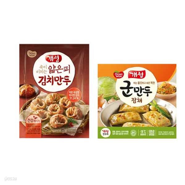 [동원]개성얇은피김치만두 400gx4+(증정)개성군만두잡채 300g