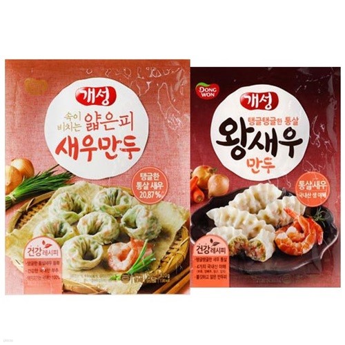 [동원]개성얇은피새우만두 520g * 2 + 개성왕새우만두 315gx2