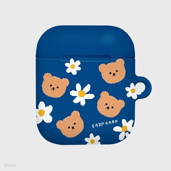Dot flower bear-blue(Hard air pods)