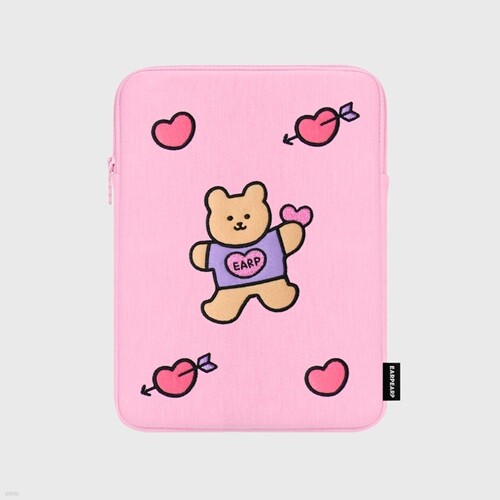 Bear heart-pink-ipad pouch(아이패드 파우치)