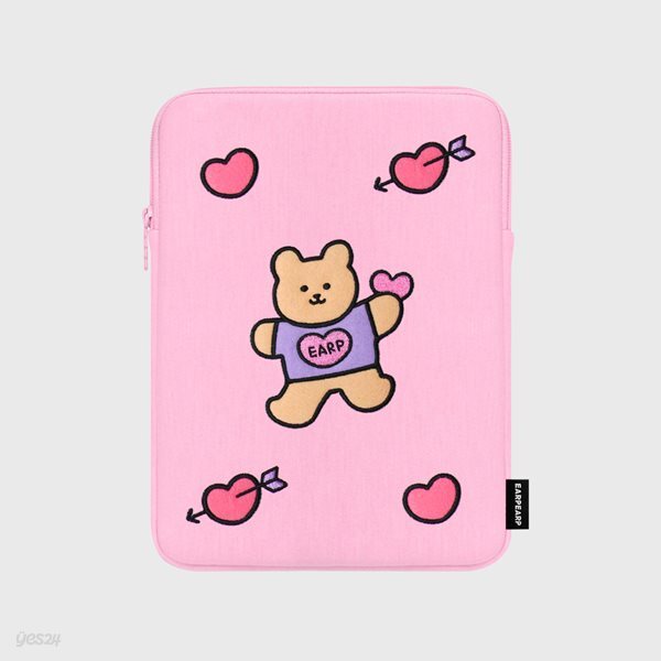 Bear heart-pink-ipad pouch(아이패드 파우치)