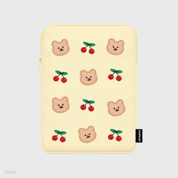 DOT CHERRY BEAR-IVORY(아이패드 파우치)