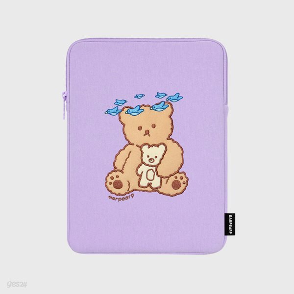 Blue bird bear-purple-ipad pouch(아이패드 파우치)