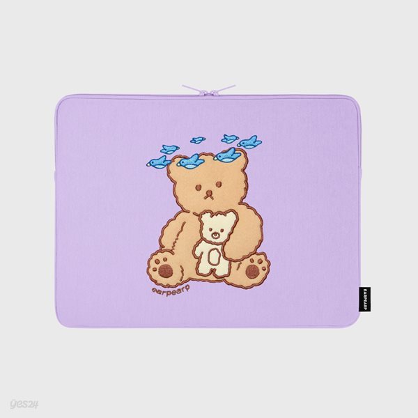Blue bird bear-purple-13inch notebook pouch(13인치노트북케이스)