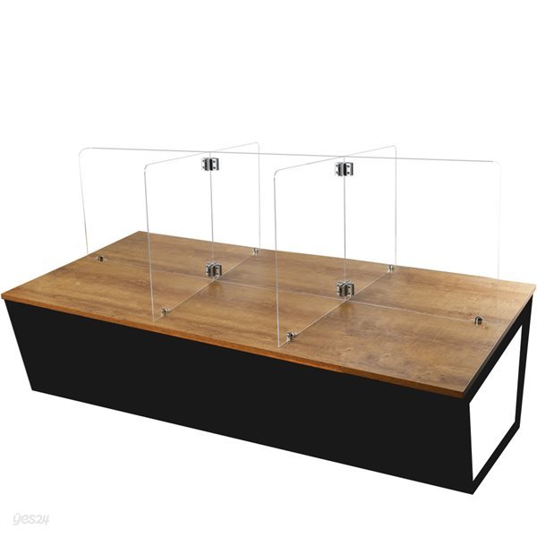 아크릴 칸막이 코로나 방지  6인용 테이블 학교 투명 가림판 (1750x400mm)