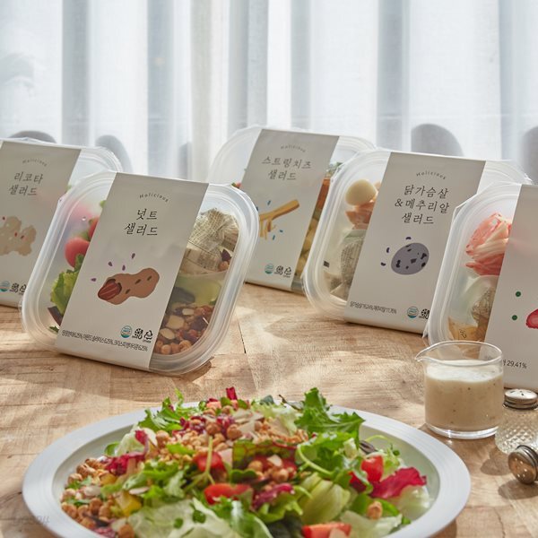 홀리셔스 한 끼 샐러드 5종5팩+파우치 3팩