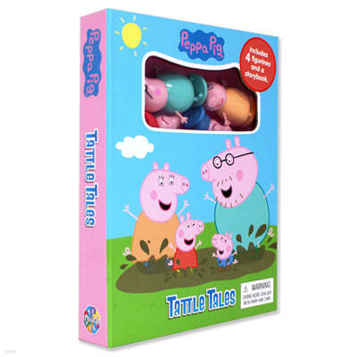 Peppa Pig Tattle Tales 페파 피그 피규어 책 (미니 보드북 1개 + 피규어 4개 구성)