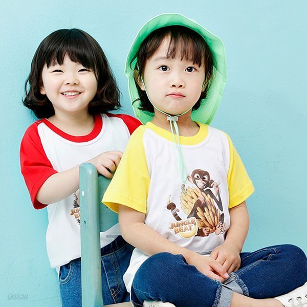 아들과딸 정글비트 아동나그랑반팔티 (멍키옐로우,험프레드 / S,M,L)