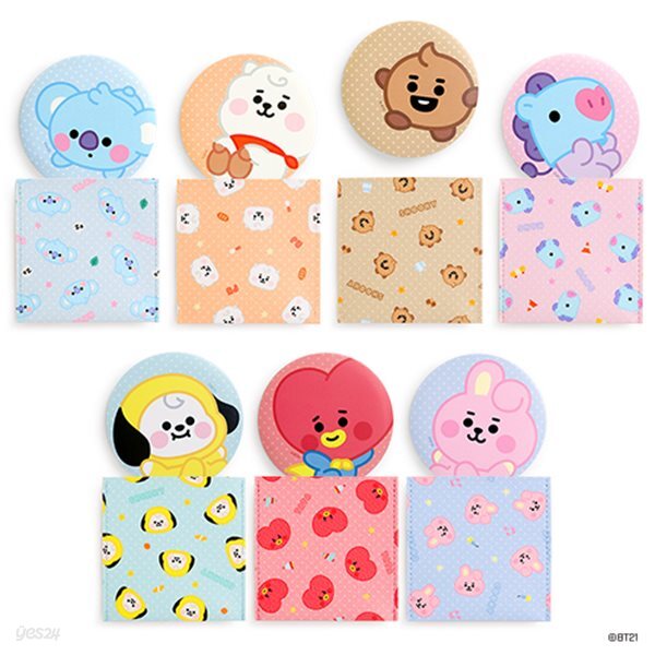 [BT21] 베이비 파우치 거울-도트