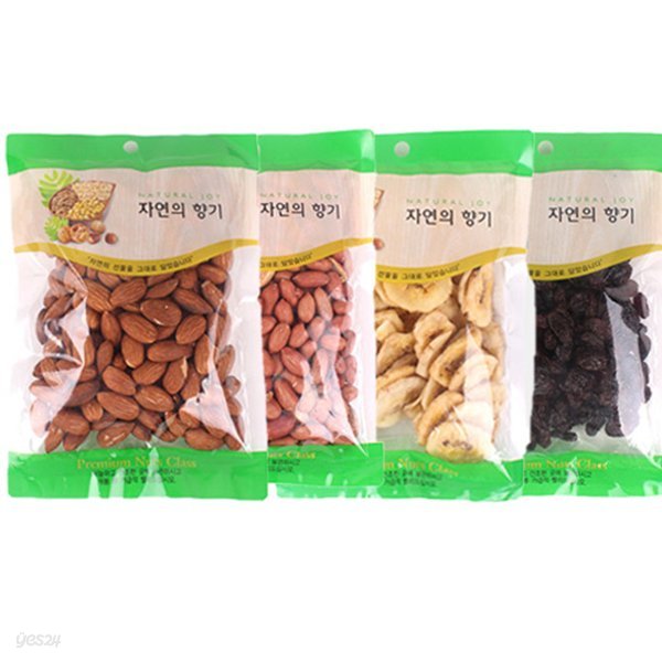 [Natural JOY] 즐겨먹는 영양간식(아몬드,땅콩,바나나칩,건포도)x각1봉