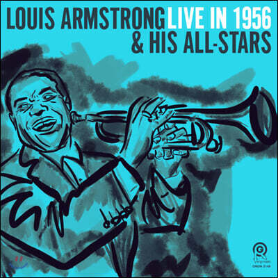 Louis Armstrong & His All-Stars — Live in 1956 앨범 커버
