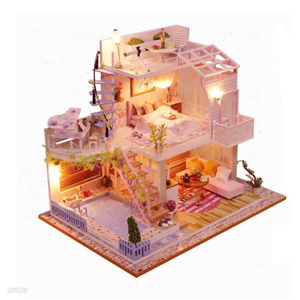 DIY 미니어처 하우스 - 스위트 핑크 로프트