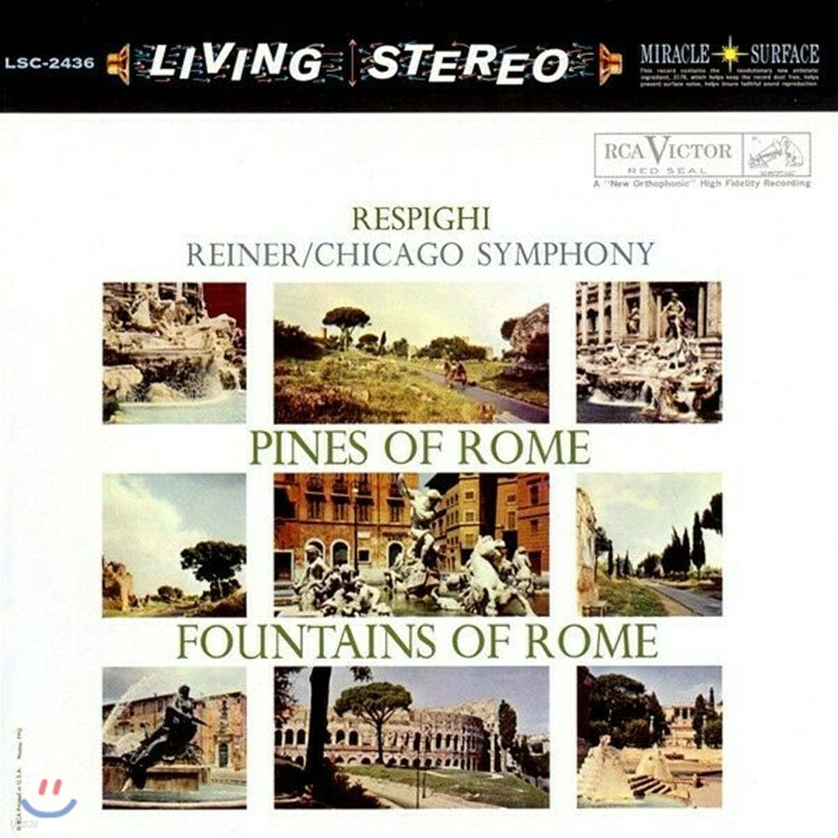 Fritz Reiner 레스피기: 로마의 분수, 로마의 소나무 (Respighi: Pines of Rome, Fountains of Rome) [2LP]