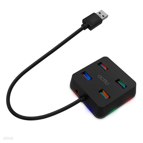 엑토 LED USB 3.0 4포트 무전원 멀티허브 HUB-38