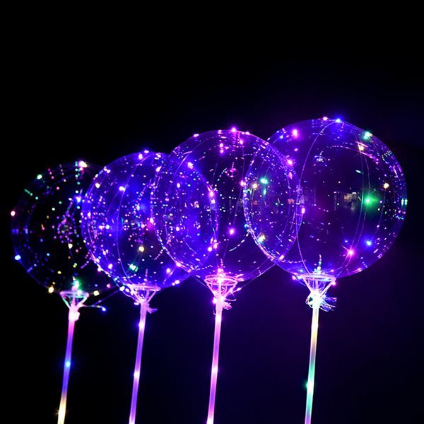 LED 투명풍선세트 파티용풍선 기념일 파티룸 야광축제