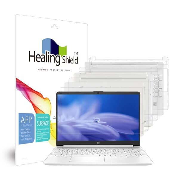 HP 15S-fq1008TU 올레포빅 고광택 액정보호필름1매 외부3종 세트