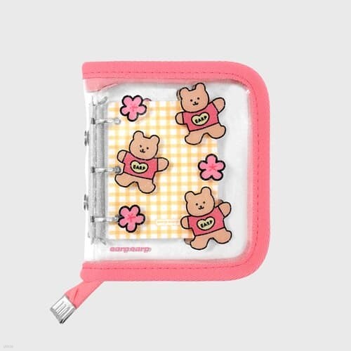 Blossom bear heart-pink(3hole diary)