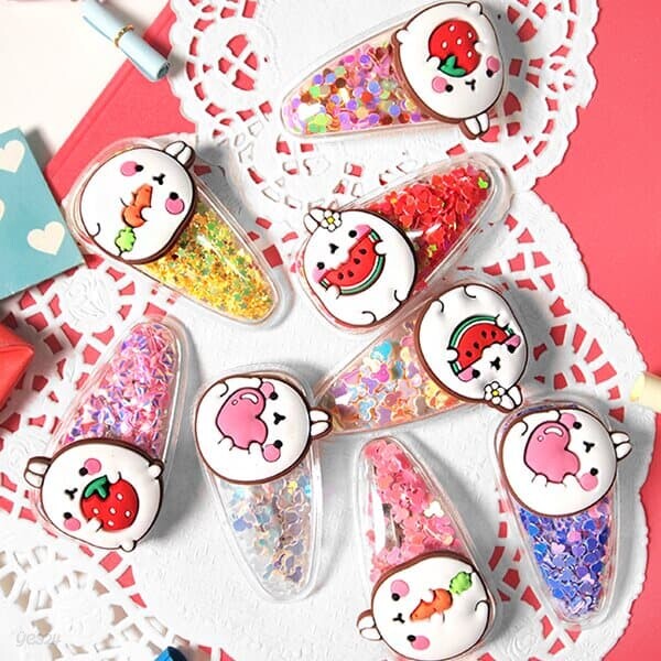 귀염몰랑 똑딱이 헤어핀(디자인랜덤)