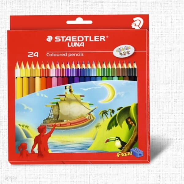 스테들러 색연필 루나 24색+연필깎이
