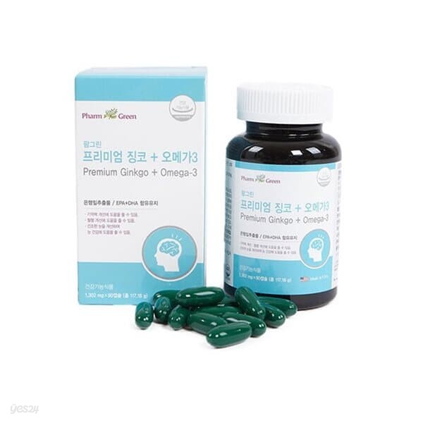 팜그린 프리미엄 징코 + 오메가-3 1302mg x 90캡슐