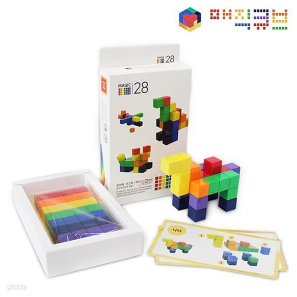 매직큐브 큐블로 국산 자석블럭 매직큐브28 20mm 카드포함 MC2820O