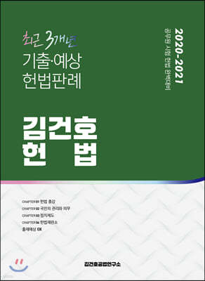 2020-2021 김건호 헌법 최근 3개년 기출·예상 헌법판례