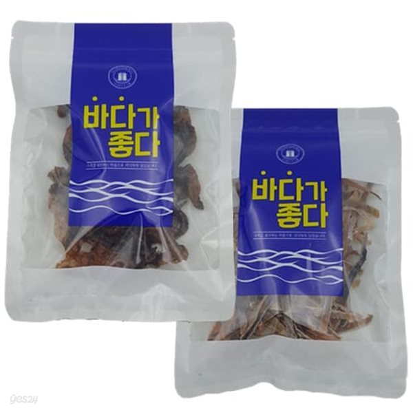 [바다가좋다] 녹차함유 조미 꼬마오징어 숏다리 60g+슬라이스x2팩