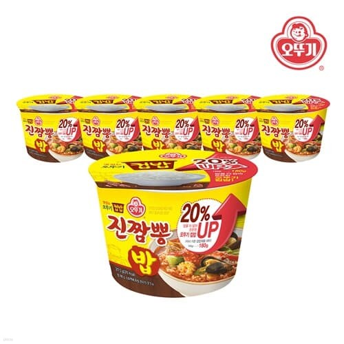 맛있는 오뚜기 컵밥 진짬뽕밥(증량) 217.5g x 6...