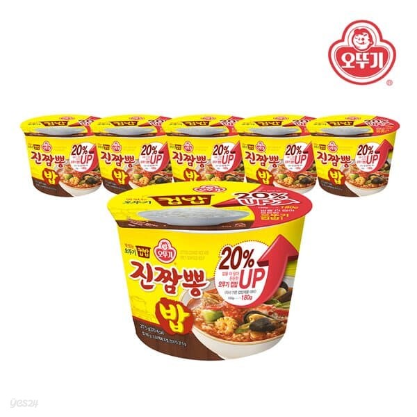 맛있는 오뚜기 컵밥 진짬뽕밥(증량) 217.5g x 6개