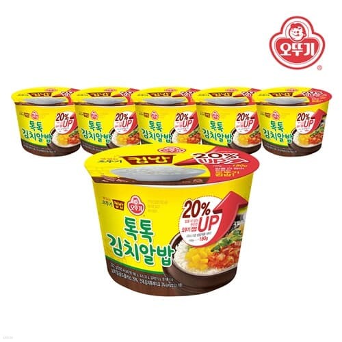 맛있는 오뚜기 컵밥 톡톡김치알밥(증량) 222g x 6개