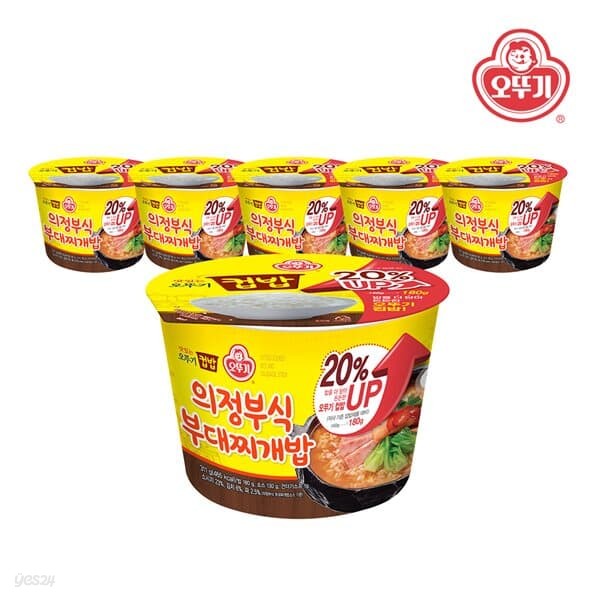 맛있는 오뚜기 컵밥 의정부식부대찌개밥(증량) 311g x 6개
