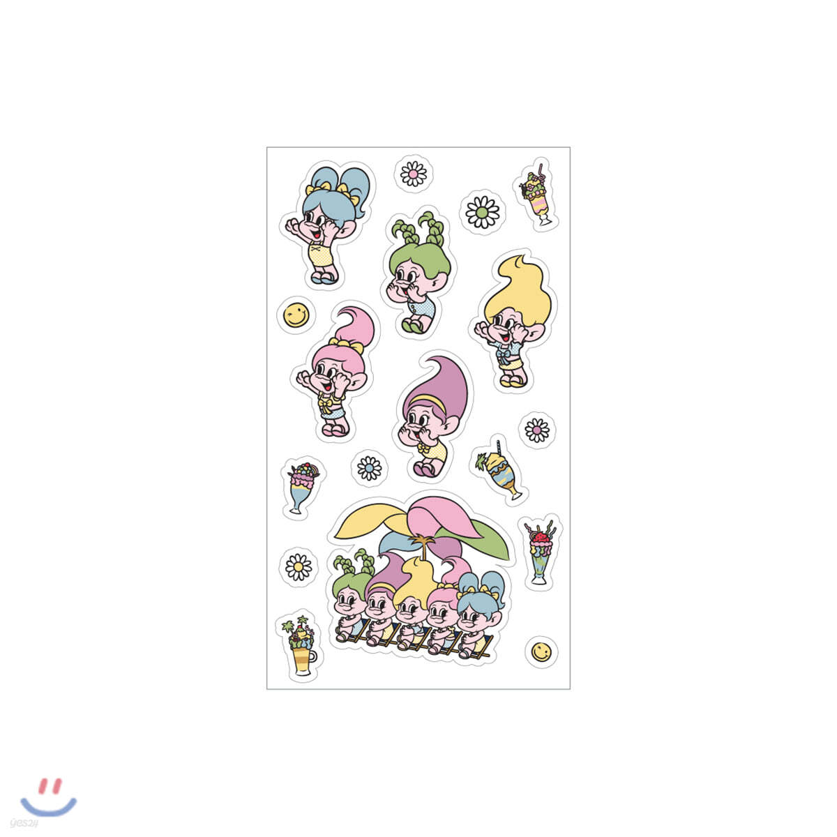 레드벨벳(Red Velvet Loves GOOD LUCK TROLLS) - EPOXY STICKER_A