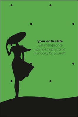 Your Entire Life Notebook, Blank Write-in Journal, Dotted Lines, Wide Ruled, Medium (A5) 6 x 9 In (Green II)