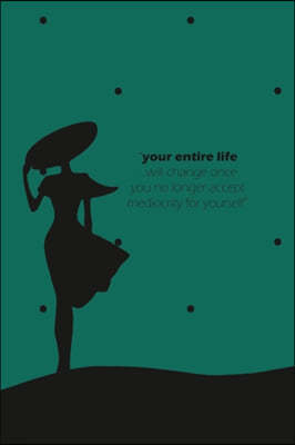 Your Entire Life Notebook, Blank Write-in Journal, Dotted Lines, Wide Ruled, Medium (A5) 6 x 9 In (Olive Green II)