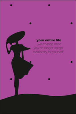 Your Entire Life Notebook, Blank Write-in Journal, Dotted Lines, Wide Ruled, Medium (A5) 6 x 9 In (Purple II)