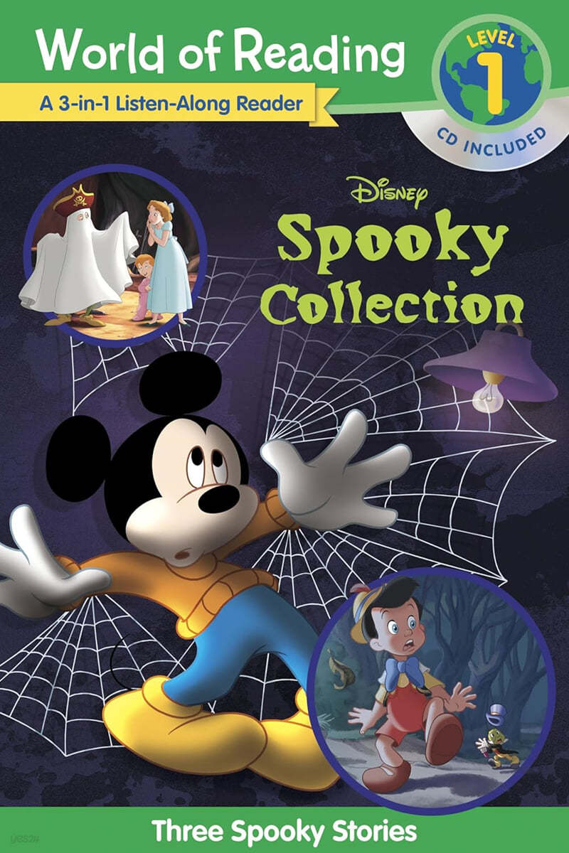 World of Reading: Disney's Spooky Collection 3-In-1 Listen-Along Reader-Level 1 Reader: 3 Scary Stories with CD!