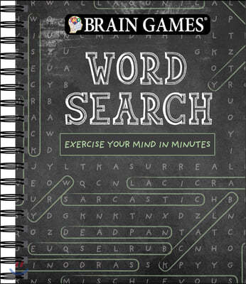 Brain Games - Word Search (Chalkboard #1): Exercise Your Mind in Minutes Volume 1